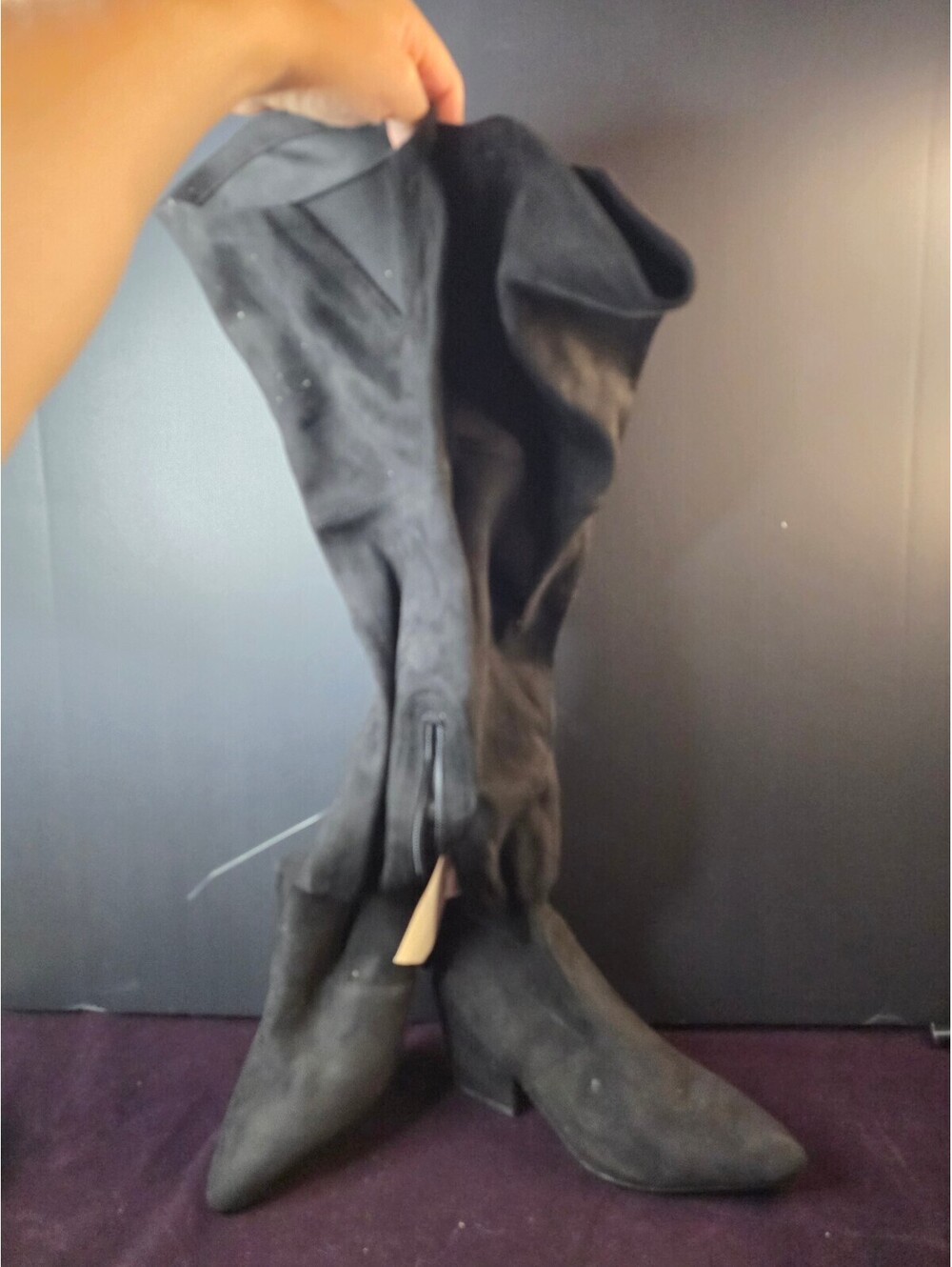 Moe'N Tale Women's Black Suede 36/4 Knee-High Boots Size 38